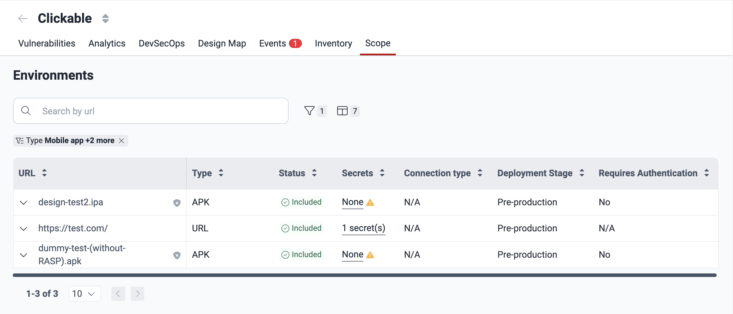 See environments tested by Fluid Attacks on the platform