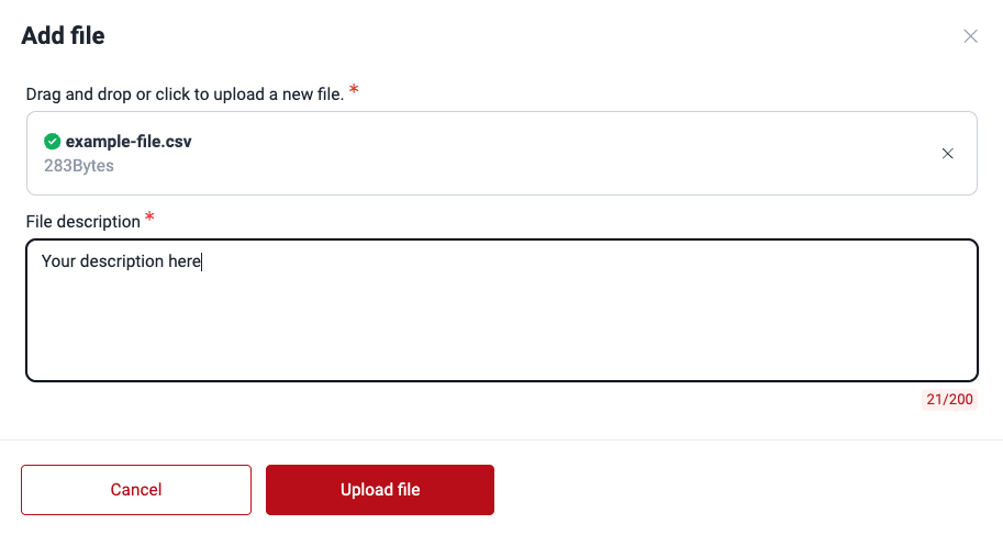Upload a file to the Fluid Attacks platform