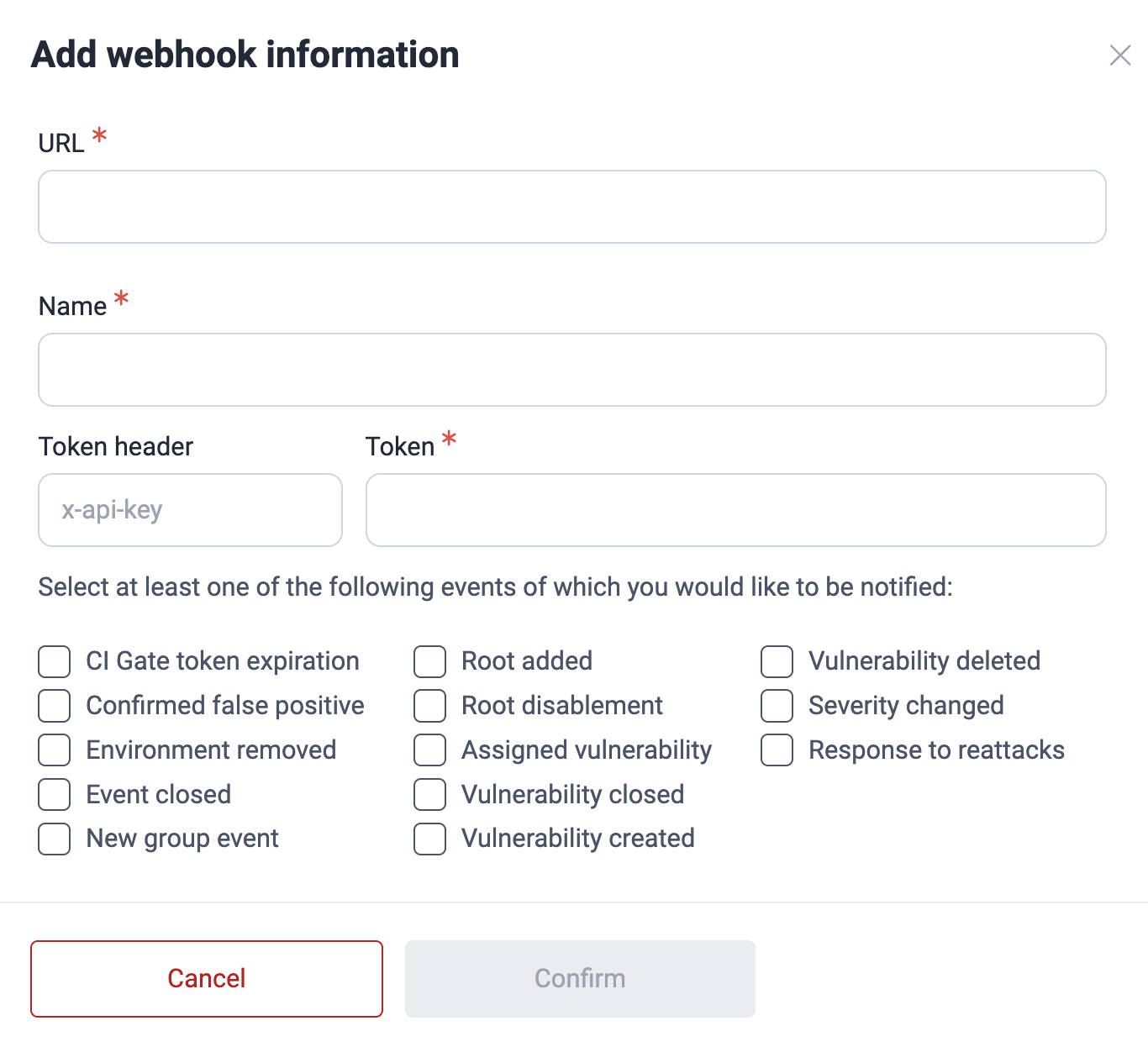 Configure a webhook on the Fluid Attacks platform
