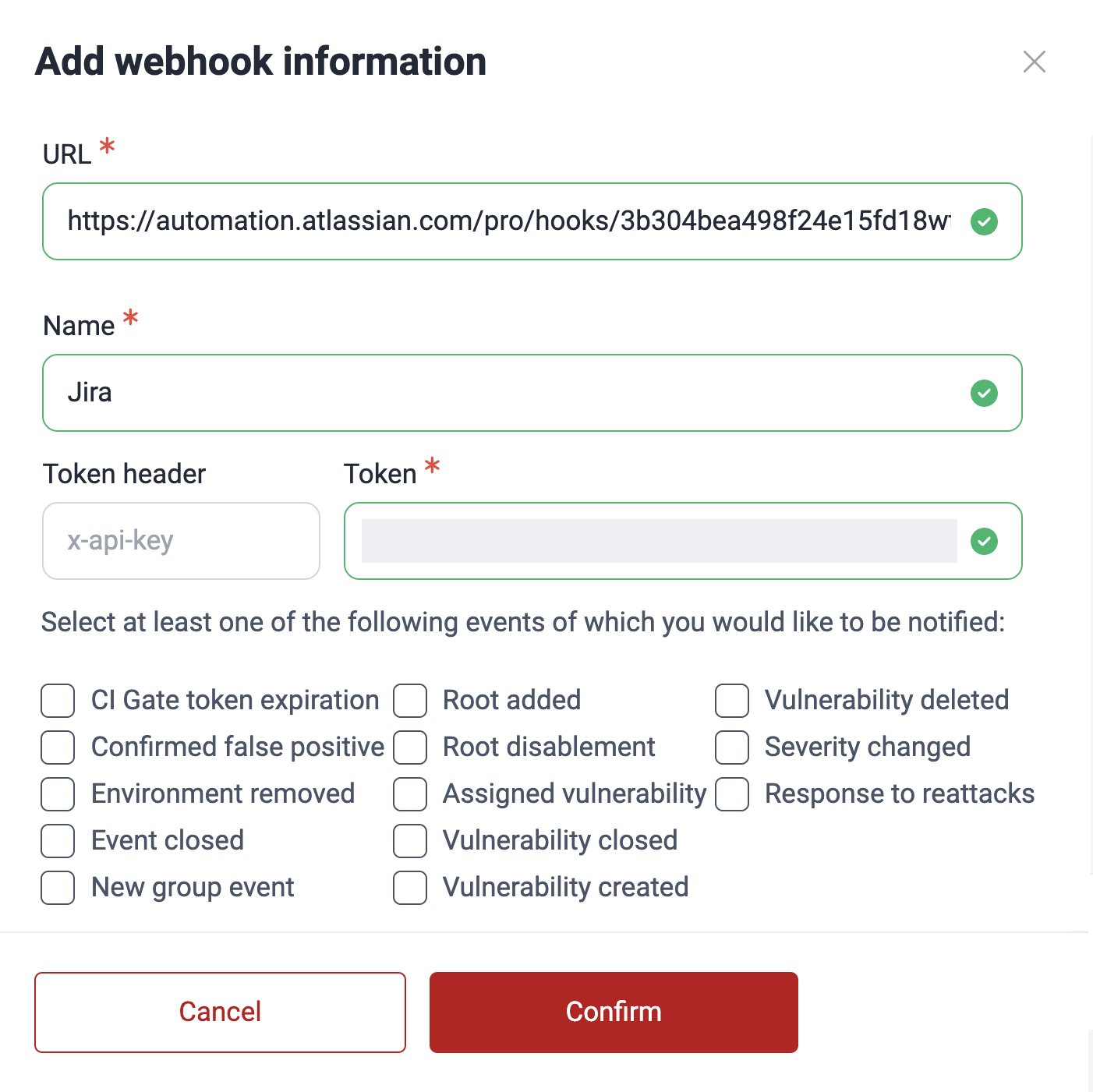 Create a webhook for Jira on the Fluid Attacks platform