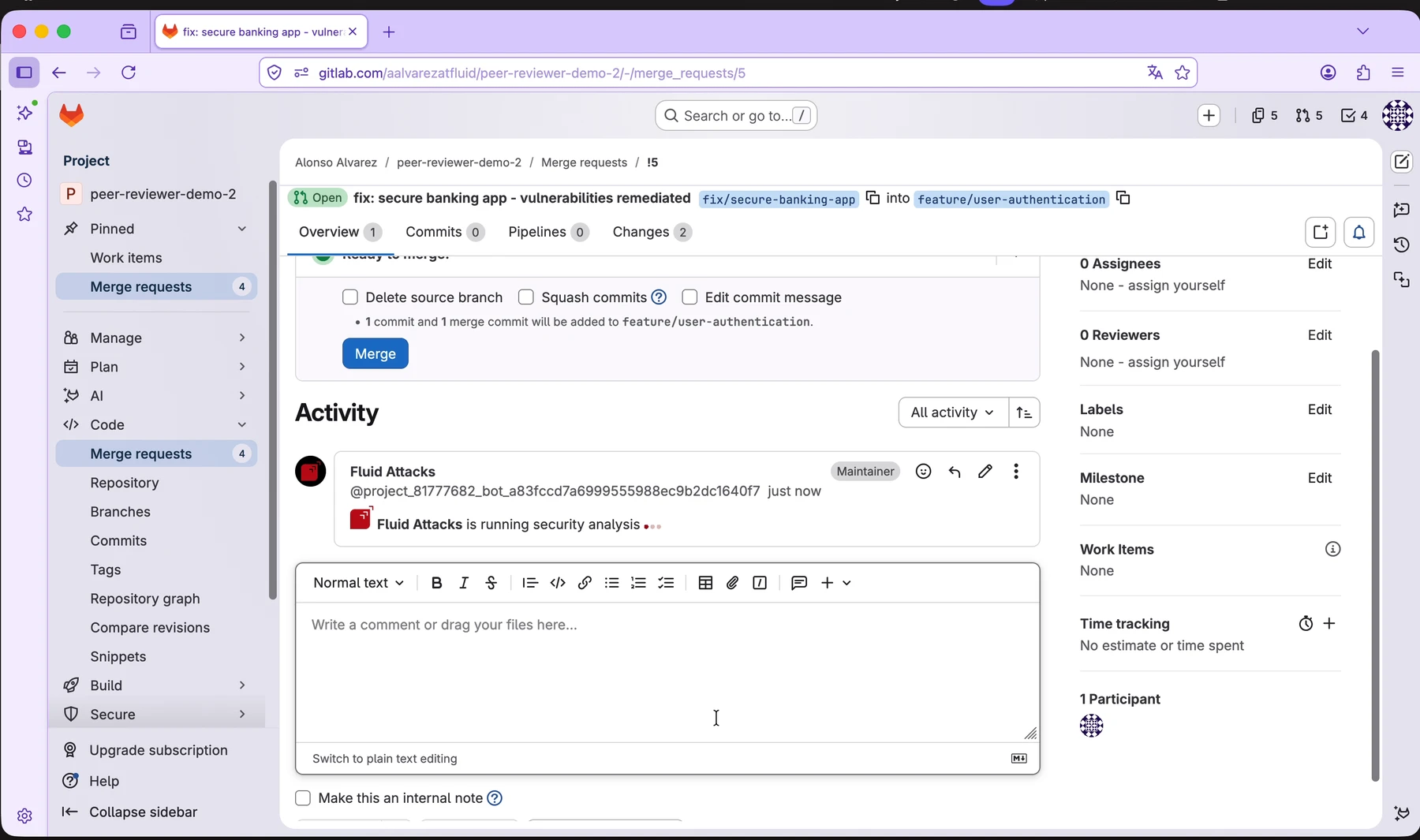 Security analysis for remediated changes