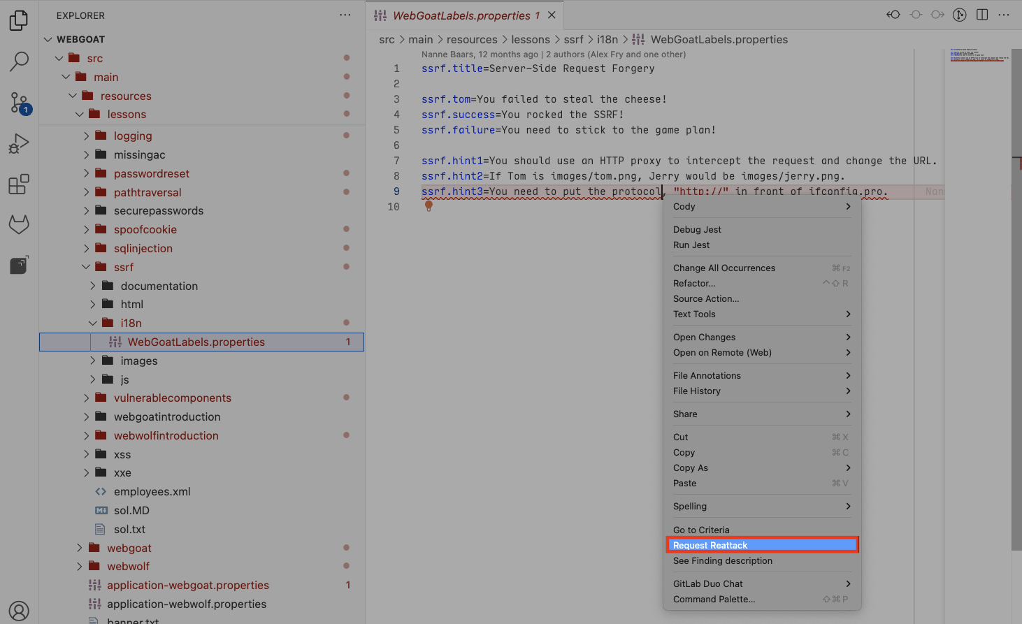 Request a reattack from the Fluid Attacks VS Code extension