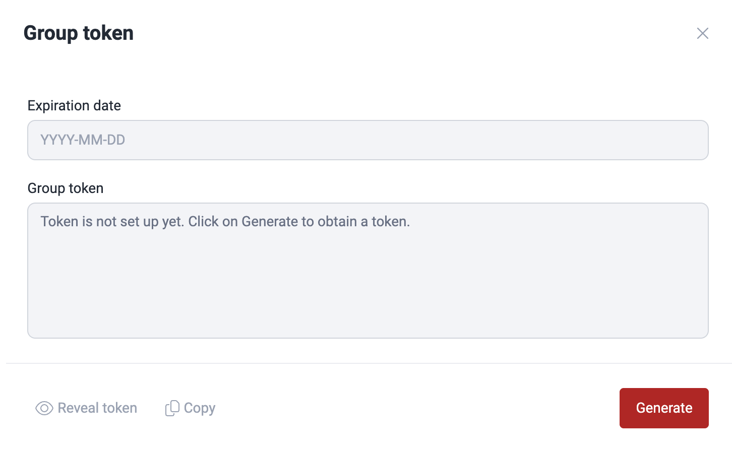 Generate the Group token on the Fluid Attacks platform