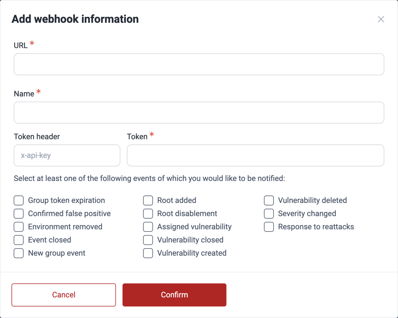 Configure a webhook on the Fluid Attacks platform