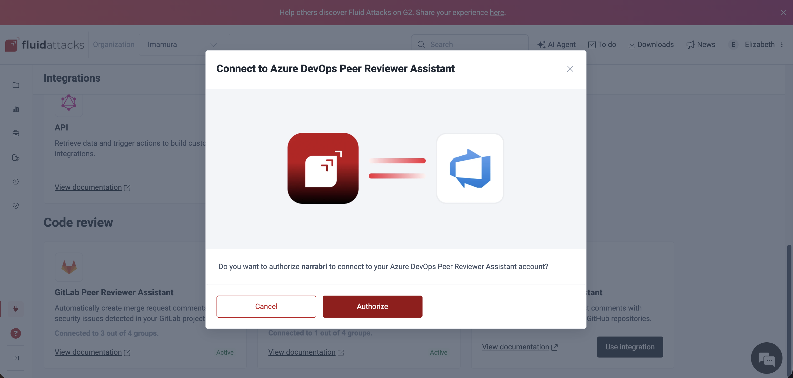 Authorize the Azure Peer Reviewer Assistant connection