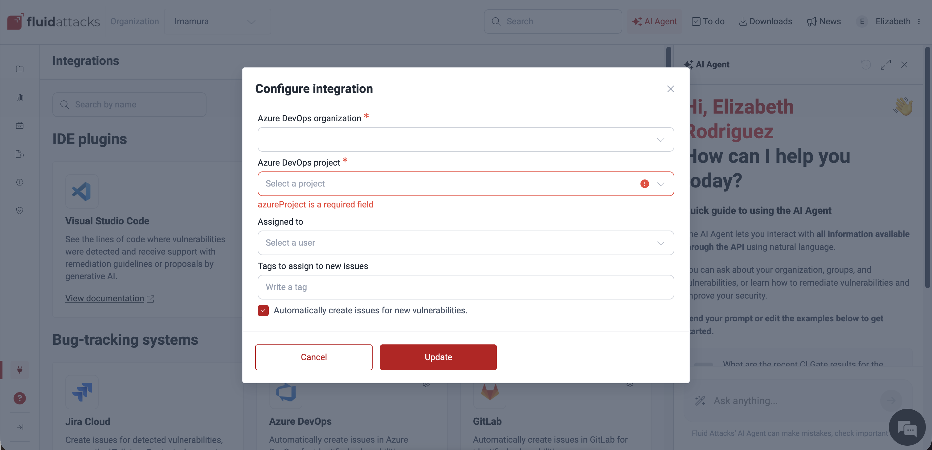 Configure the Azure Peer Reviewer Assistant integration details