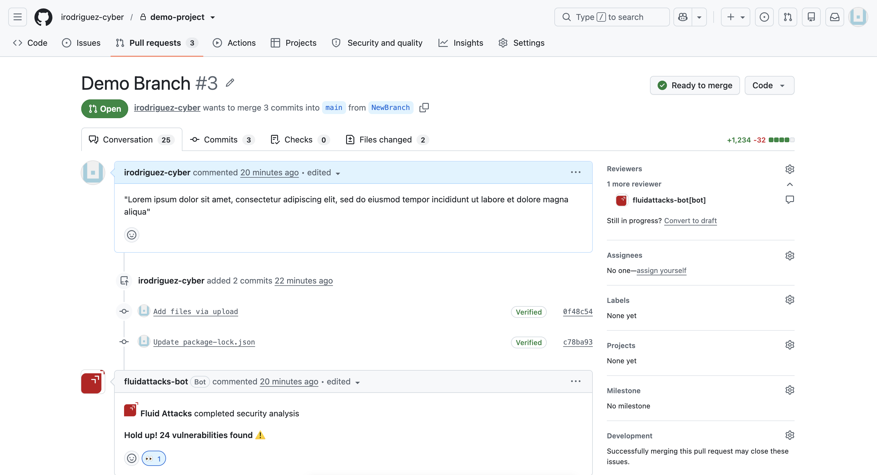 Verify the GitHub Peer Reviewer Assistant integration is active