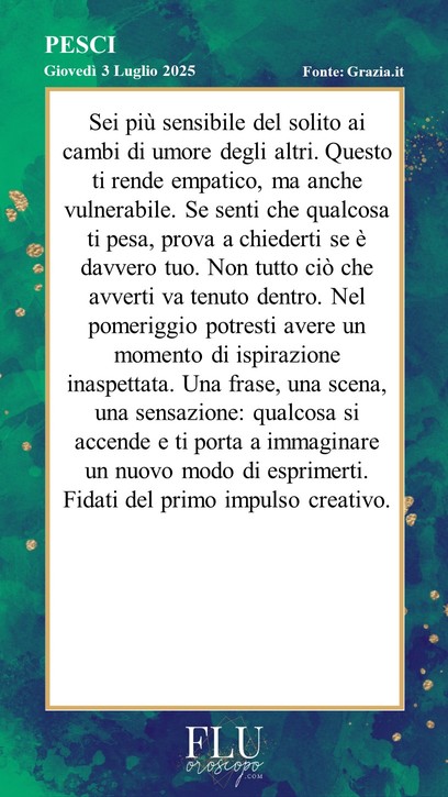 Oroscopo Pesci Grazia