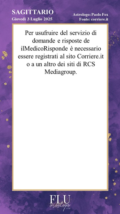 Oroscopo Sagittario Paolo Fox