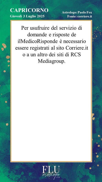 Oroscopo Capricorno Paolo Fox