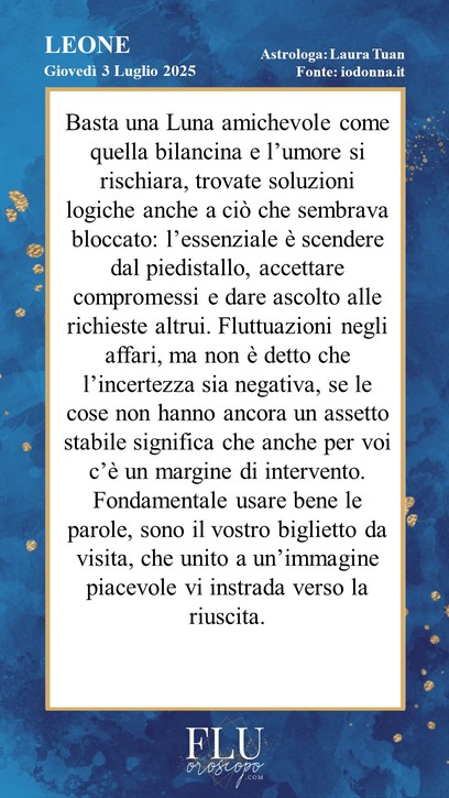 Oroscopo Leone IoDonna