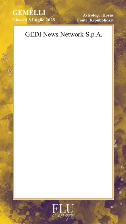 Oroscopo Gemelli  Repubblica