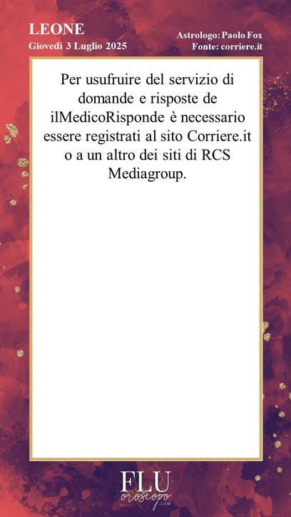 Oroscopo Leone Paolo Fox