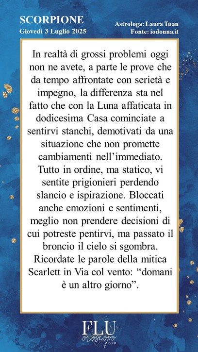 Oroscopo Scorpione IoDonna
