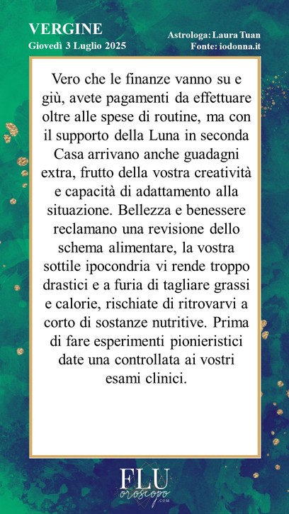 Oroscopo Vergine IoDonna