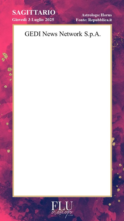 Oroscopo Sagittario Repubblica