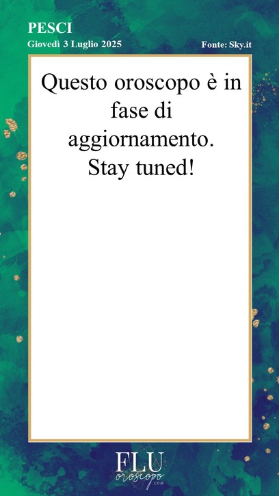 Oroscopo Pesci Sky