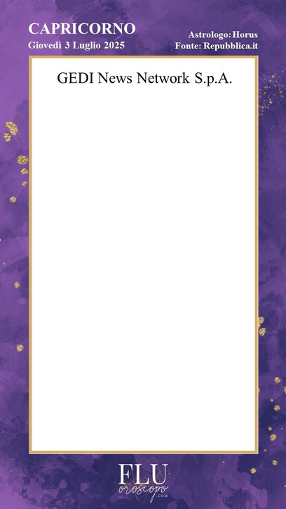 Oroscopo Capricorno  Repubblica