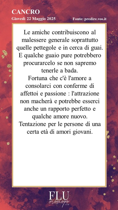 Oroscopo Cancro Predire