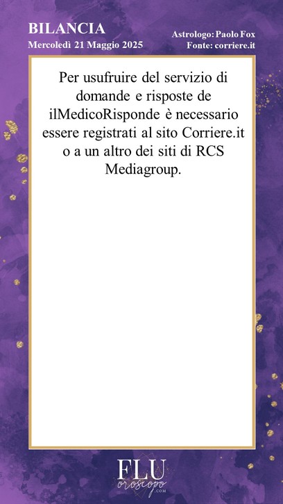 Oroscopo Bilancia Paolo Fox