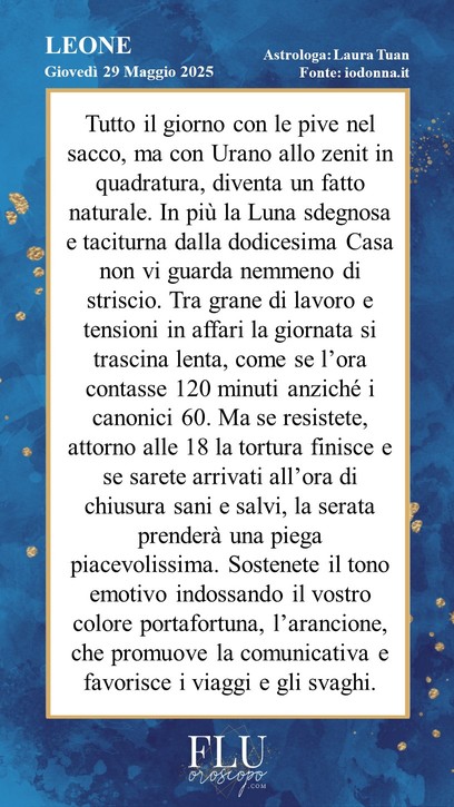 Oroscopo Leone IoDonna