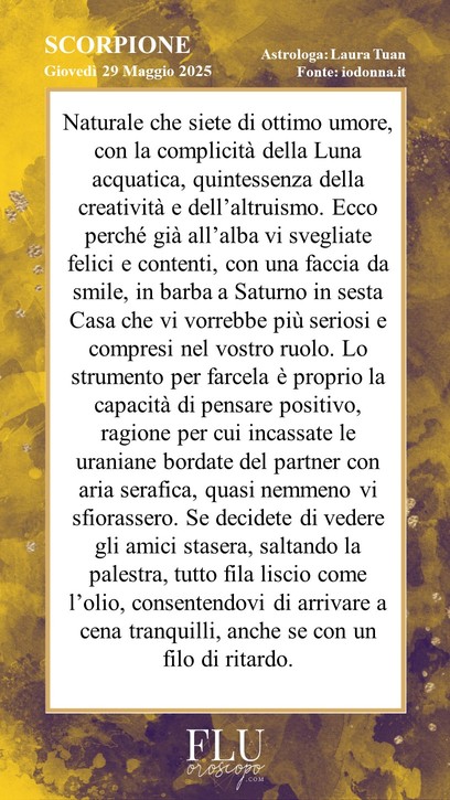 Oroscopo Scorpione IoDonna