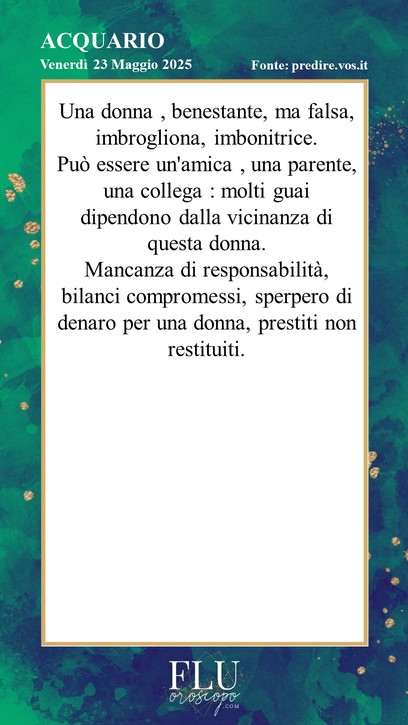 Oroscopo Acquario Predire