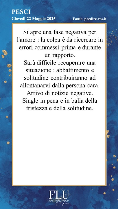 Oroscopo predire cartomanzia Pesci