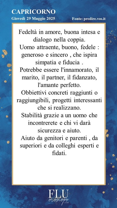 Oroscopo Capricorno Predire