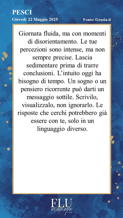 Oroscopo Pesci Grazia