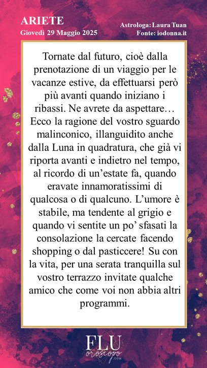 Oroscopo Ariete IoDonna
