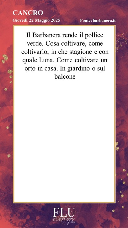 Oroscopo Cancro Barbanera