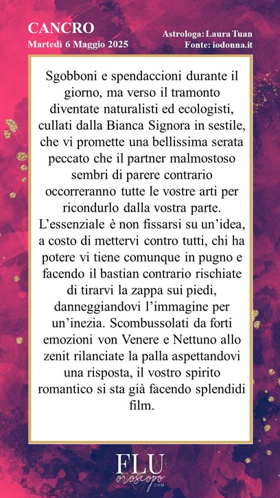 Oroscopo Cancro IoDonna