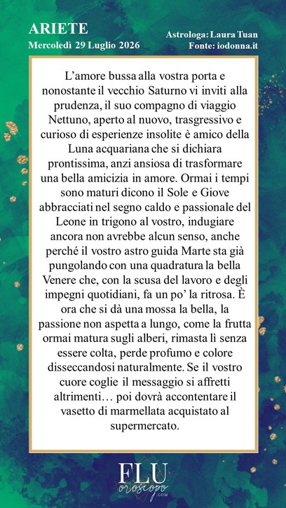 Oroscopo Ariete IoDonna