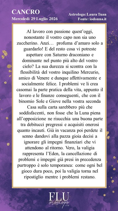 Oroscopo Cancro IoDonna