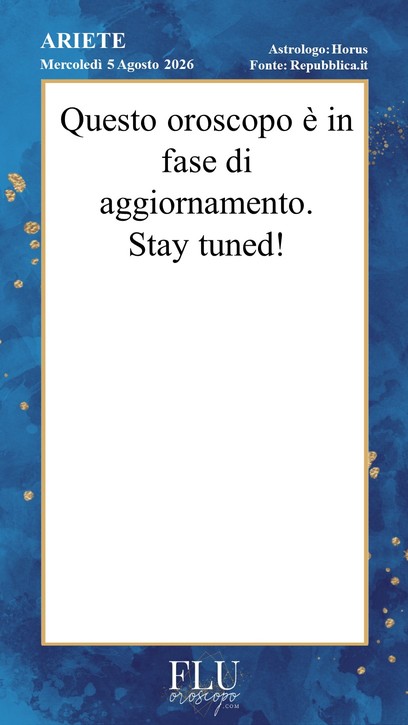 Oroscopo Ariete Repubblica