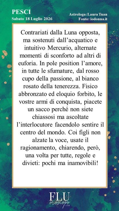 Oroscopo Pesci IoDonna