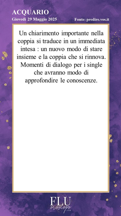 Oroscopo Acquario Predire