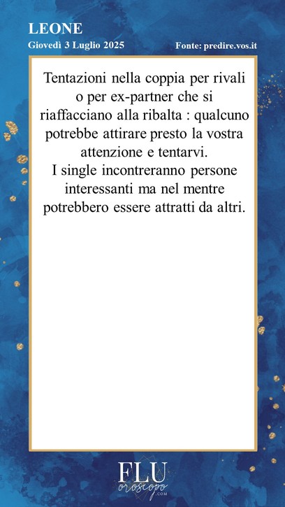 Oroscopo Leone Predire vos