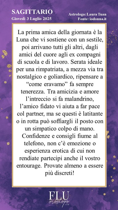 Oroscopo Sagittario IoDonna