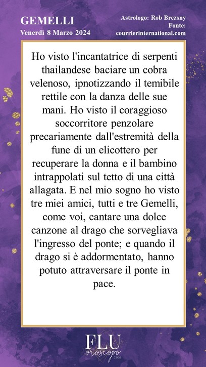 Oroscopo Gemelli Internazionale