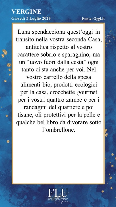 Oroscopo Vergine Oggi