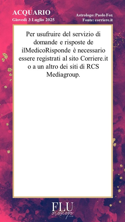 Oroscopo Acquario Paolo Fox