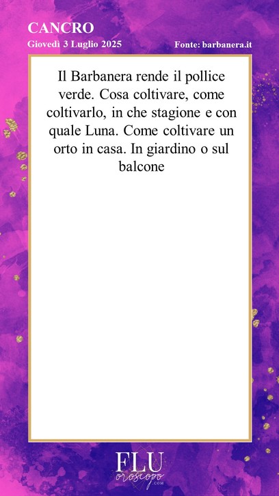 Oroscopo Cancro Barbanera