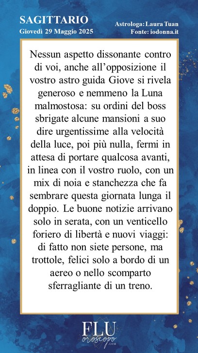 Oroscopo Sagittario IoDonna