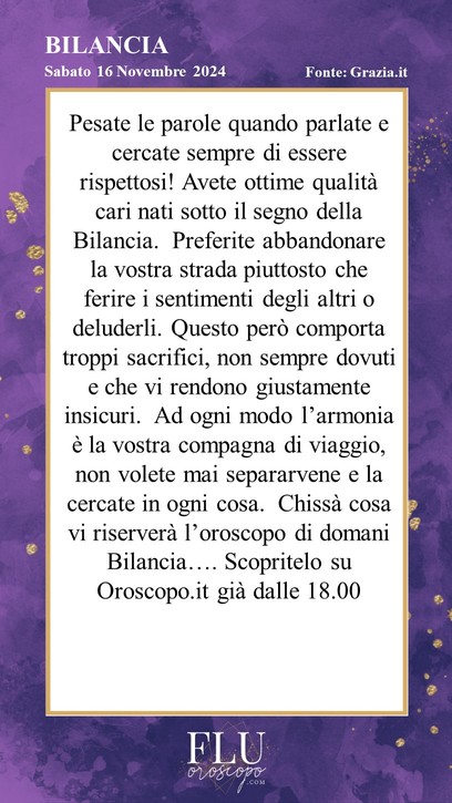 oroscopo domani