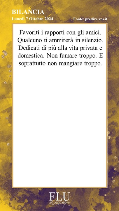 oroscopo domani