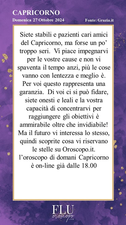 oroscopo domani