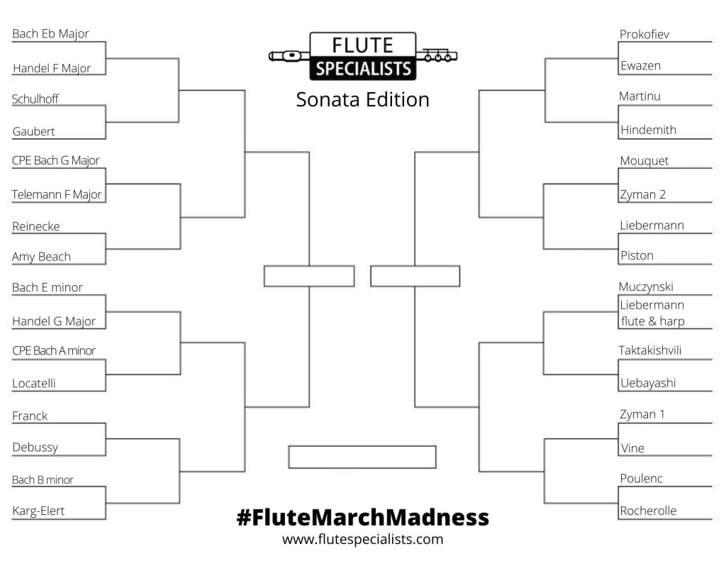 Flute March Madness 2023 Sonata Edition Flute Specialists