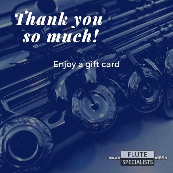 Thank You Virtual Gift Card Flute Specialists